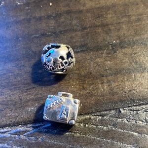 Pandora Silver Travel Charm Set x2